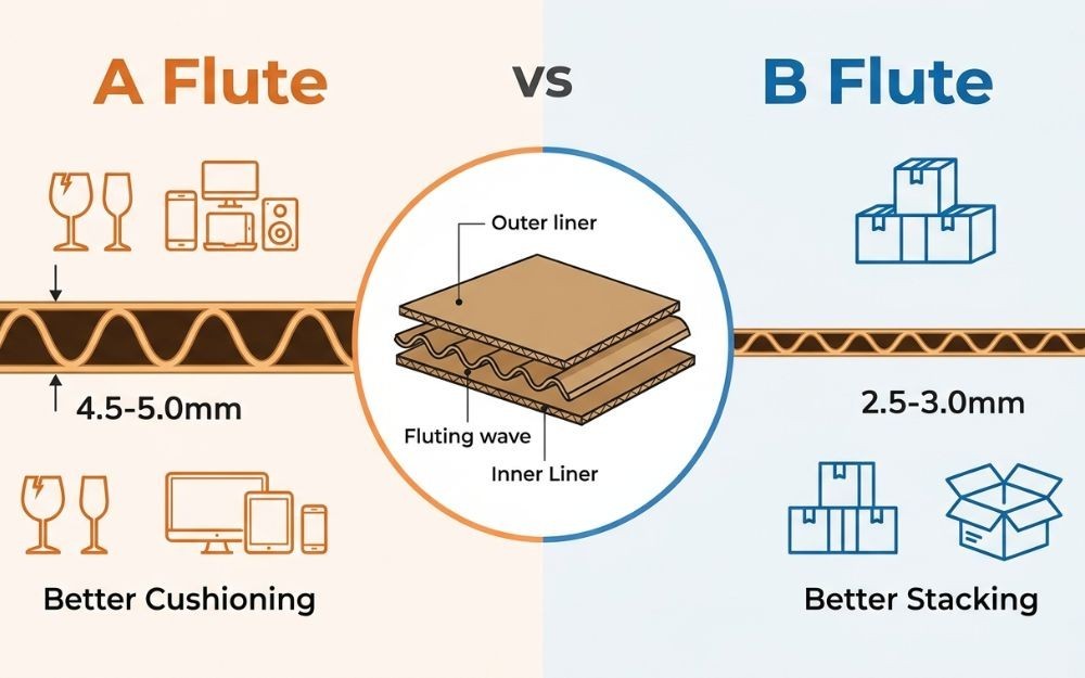 A Flute vs B Flute: Which Carton Box is Right for Your Business?